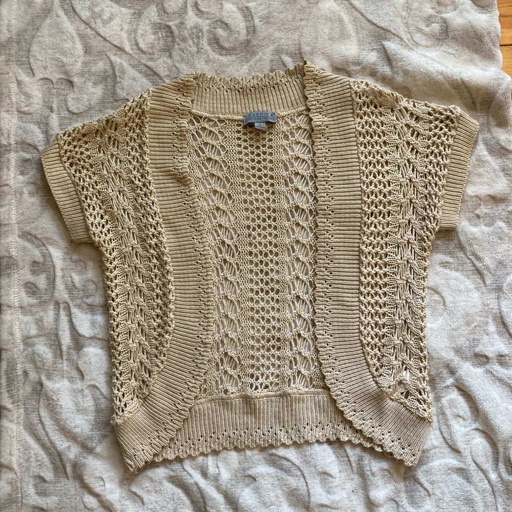 Josepha tan cardigan short sleeved
